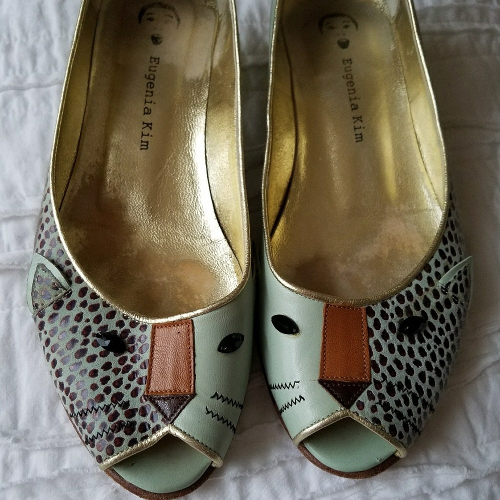 Eugenia Kim Leopard Peep Toe Heels