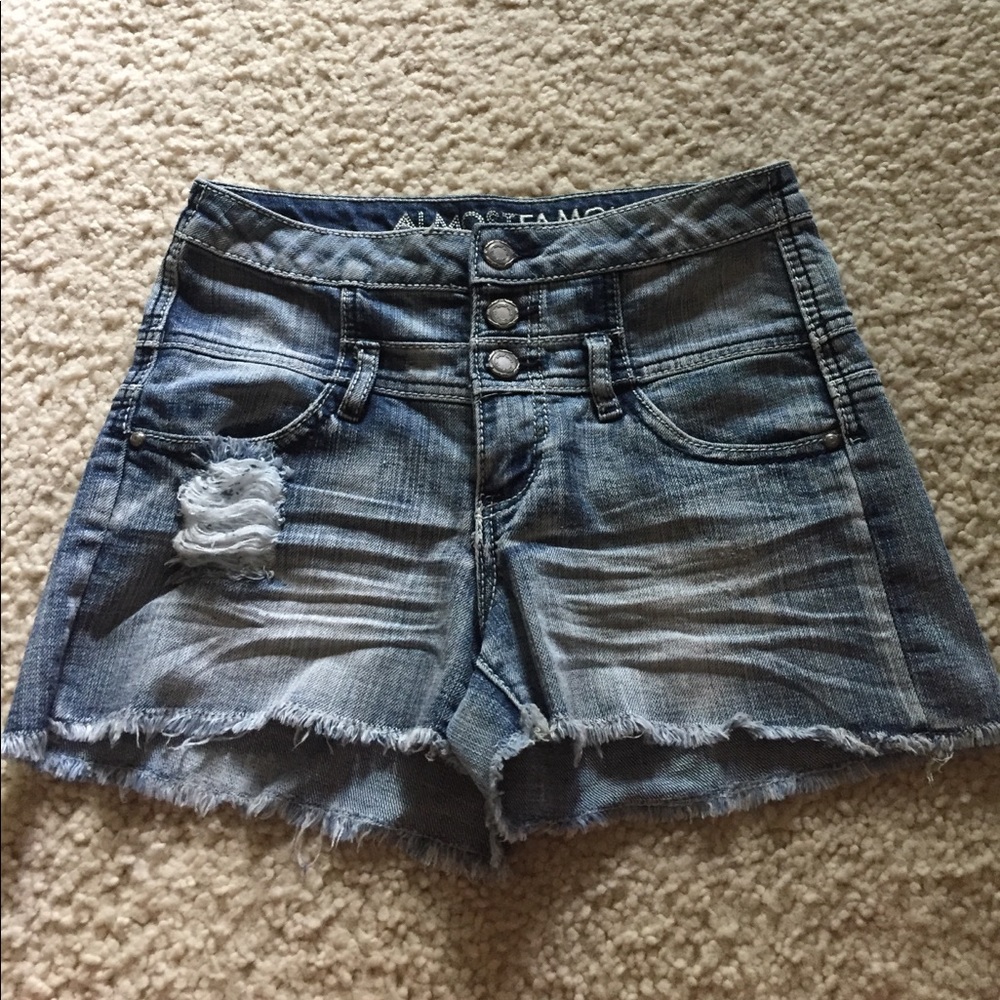 High-Waisted Denim Shorts