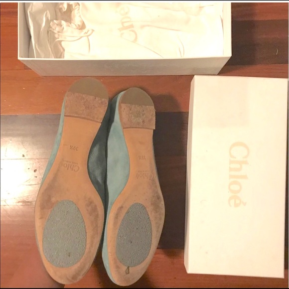 Chloe Lauren ballet flat blue suede - Picture 3 of 3