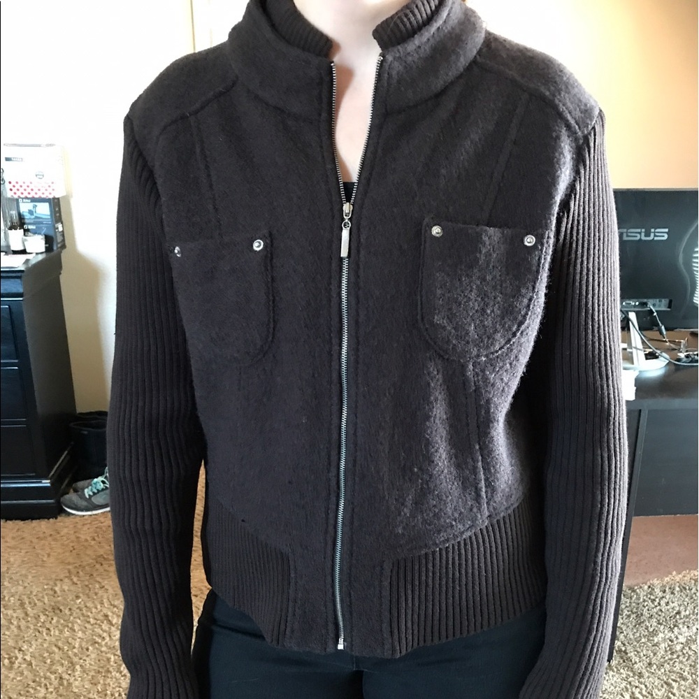 Brown wool jacket - Picture 3 of 4
