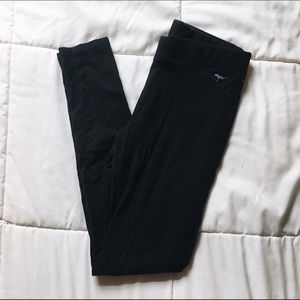 VS PINK Black Leggings with Lace Detailing