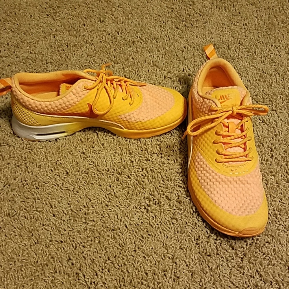 Orange and yellow nike air max