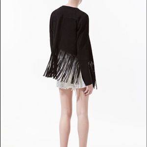 Zara Suede Fringe Jacket
