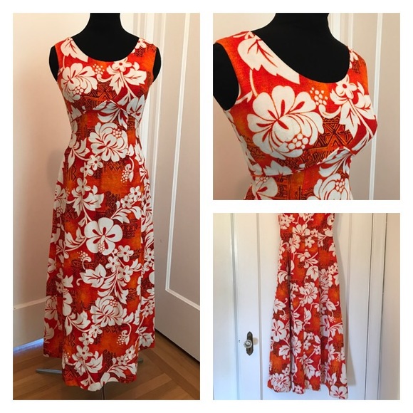 Vintage - Vintage Hawaiian Tiki Dress Mumu Maxi 60s / 70s from Jennifer's closet on Poshmark