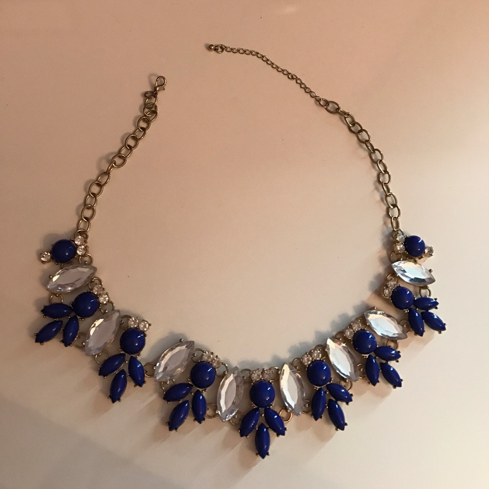 Blue & silver statement necklace!