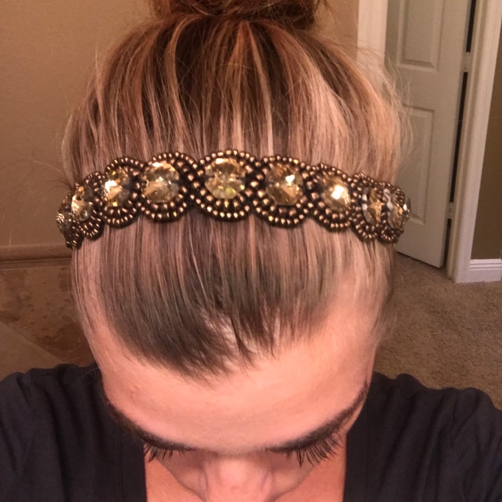 Pink pewter head band