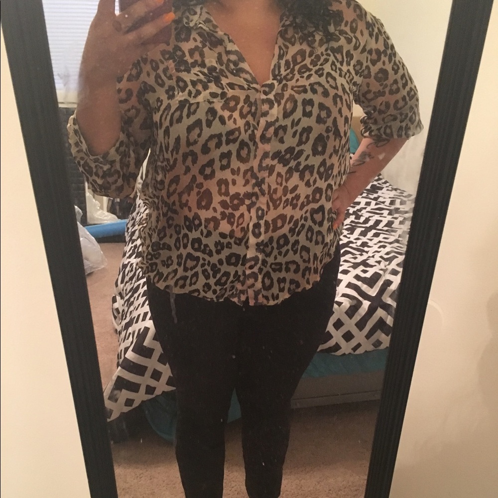 Cheetah printed top