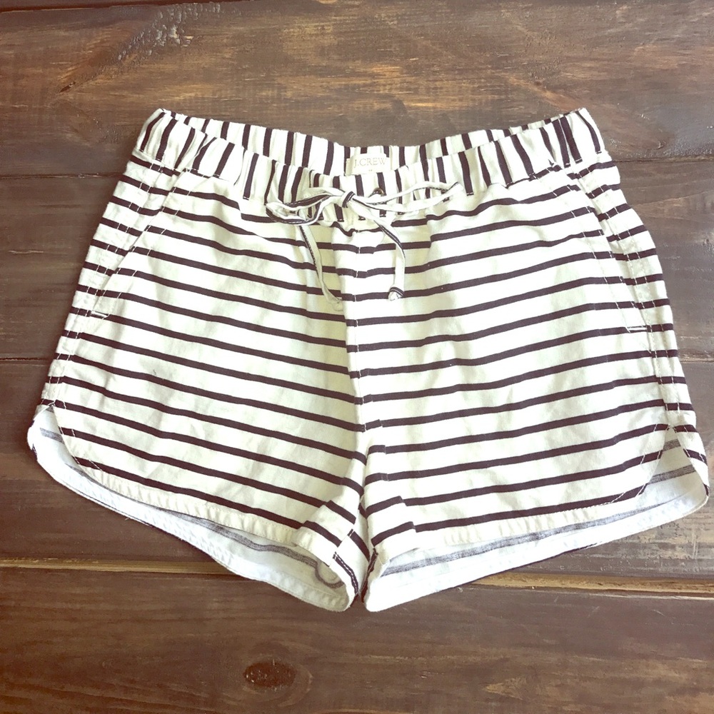J Crew Striped Drawstring Short