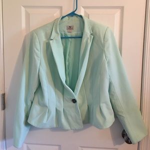 Mint green petite blazer