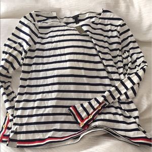 J. Crew striped long sleeved. New with tags