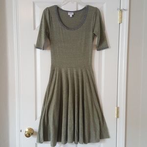 Lularoe Nicole Dress Small Gray Grey