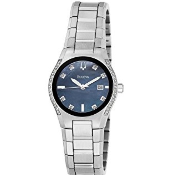 Bulova Womens 24 Diamond Blk Mother Of Pearl main image 8