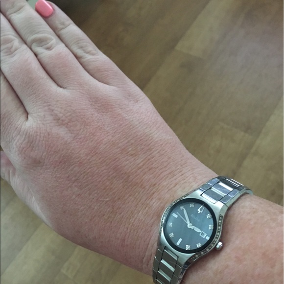 Bulova Womens 24 Diamond Blk Mother Of Pearl main image 7