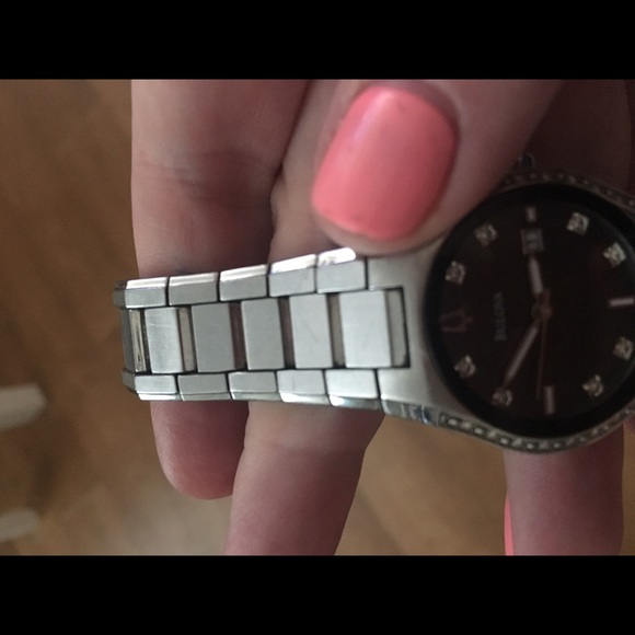 Bulova Womens 24 Diamond Blk Mother Of Pearl