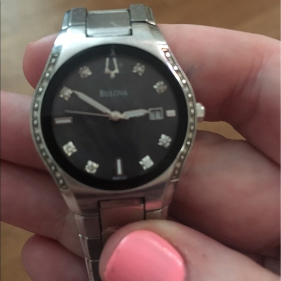 Bulova Womens 24 Diamond Blk Mother Of Pearl main image 4