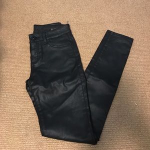 DL1961 black faux leather pants