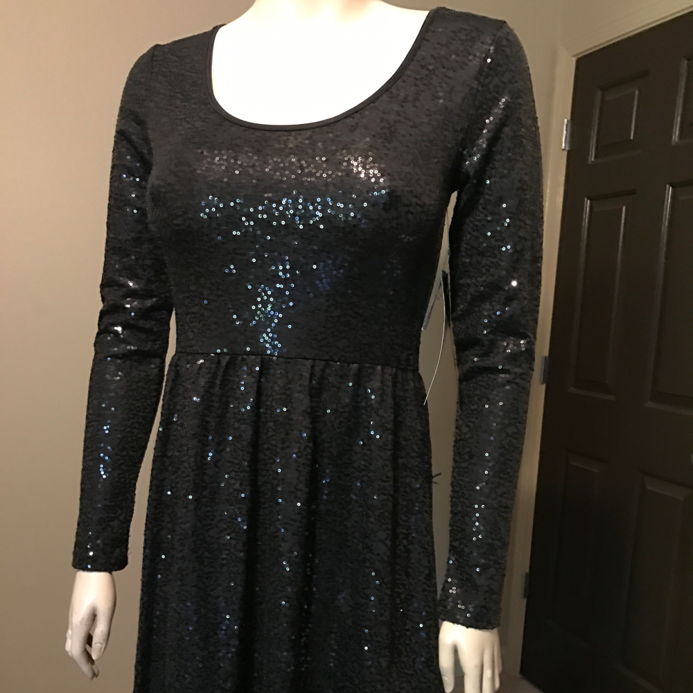 Black Sequin Dress
