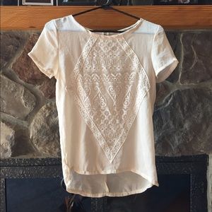 Cream and lace Chloe K shirt