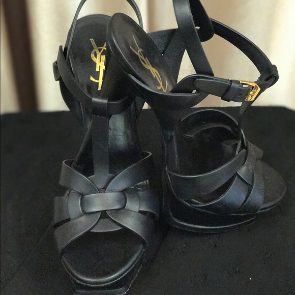 💯24 hr. SALE Ysl black open toe mint condition - Picture 2 of 4