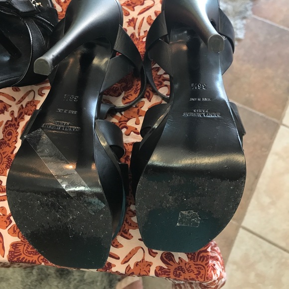 💯24 hr. SALE Ysl black open toe mint condition - Picture 4 of 4