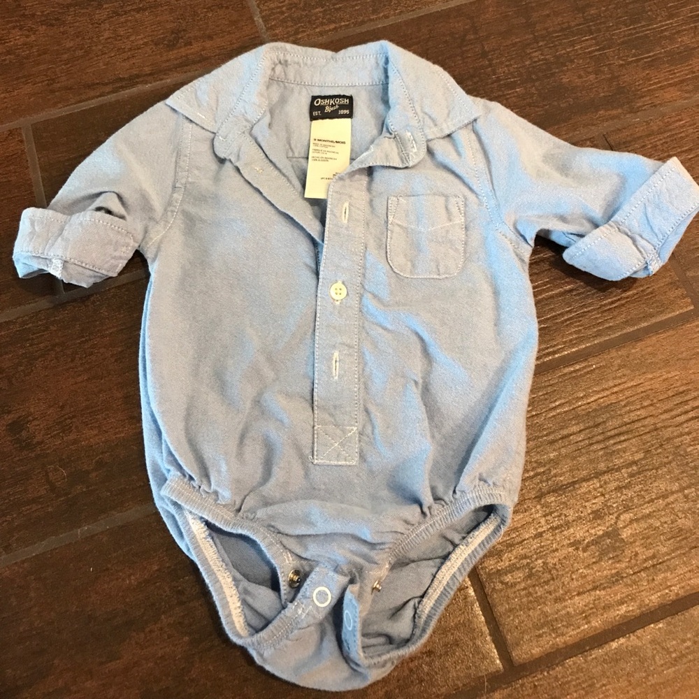 OshKosh Bgosh denim chambray onesie