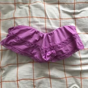 purple strapless bikini top