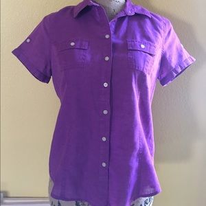 Price ✂️ STEAL Purple Old Navy Linen Hiking Shirt