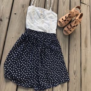 Navy Flowy Skirt