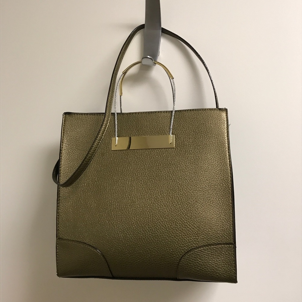 NWT Art Deco Metallic Green Neiman Marcus bag