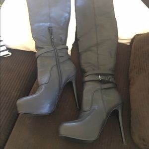 Black Aldo thigh high boots