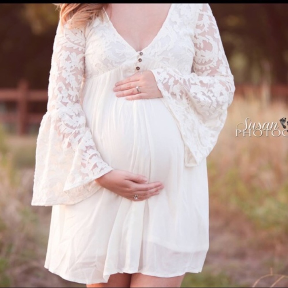 Cream lace dress