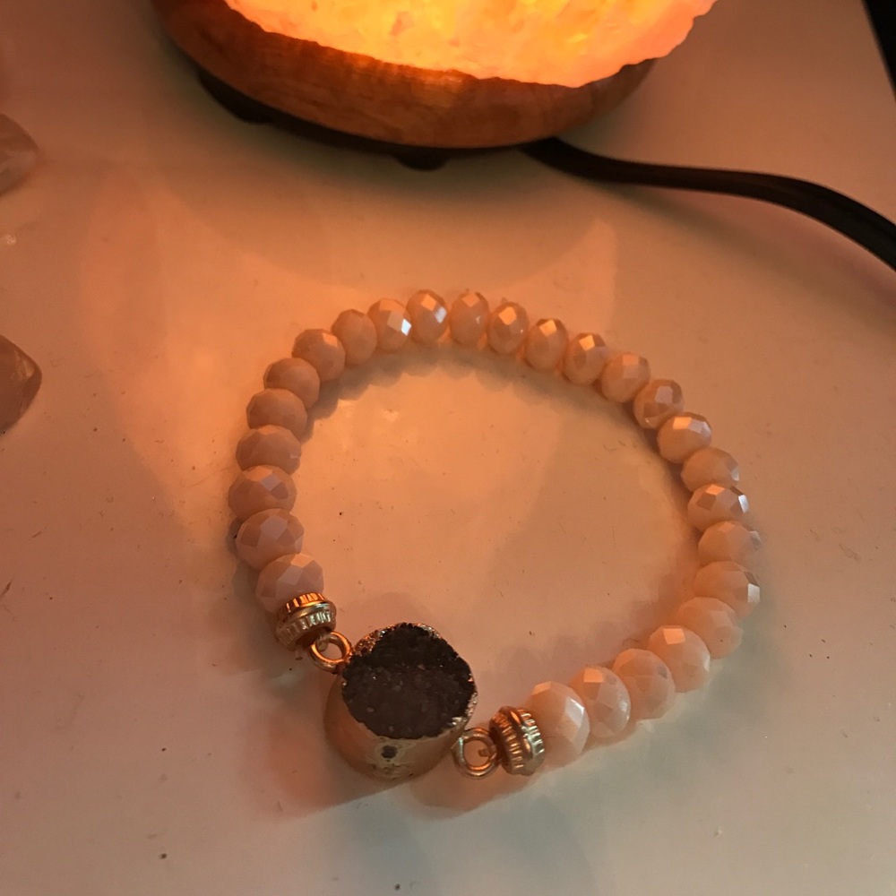 Crystal/rock head bracelet. Francesca's!