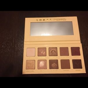 Swatched Lorac Unzipped Palette rose gold colors