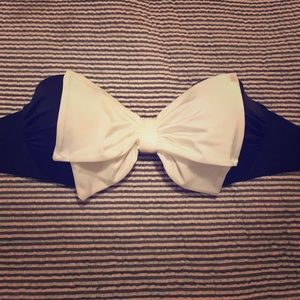 VS push up black bow bathing suit top
