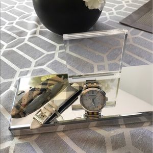 Elegant two tone authentic Burberry watch