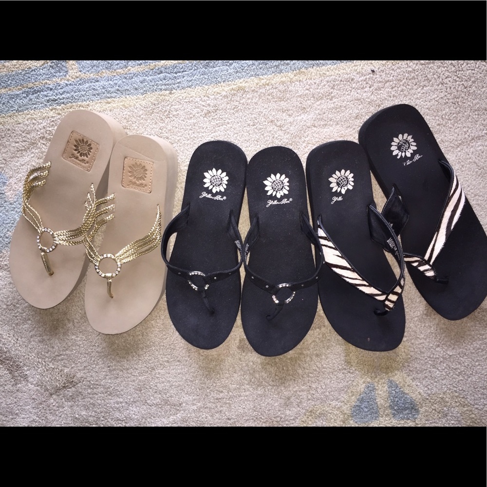 Yellow Box Flip Flops