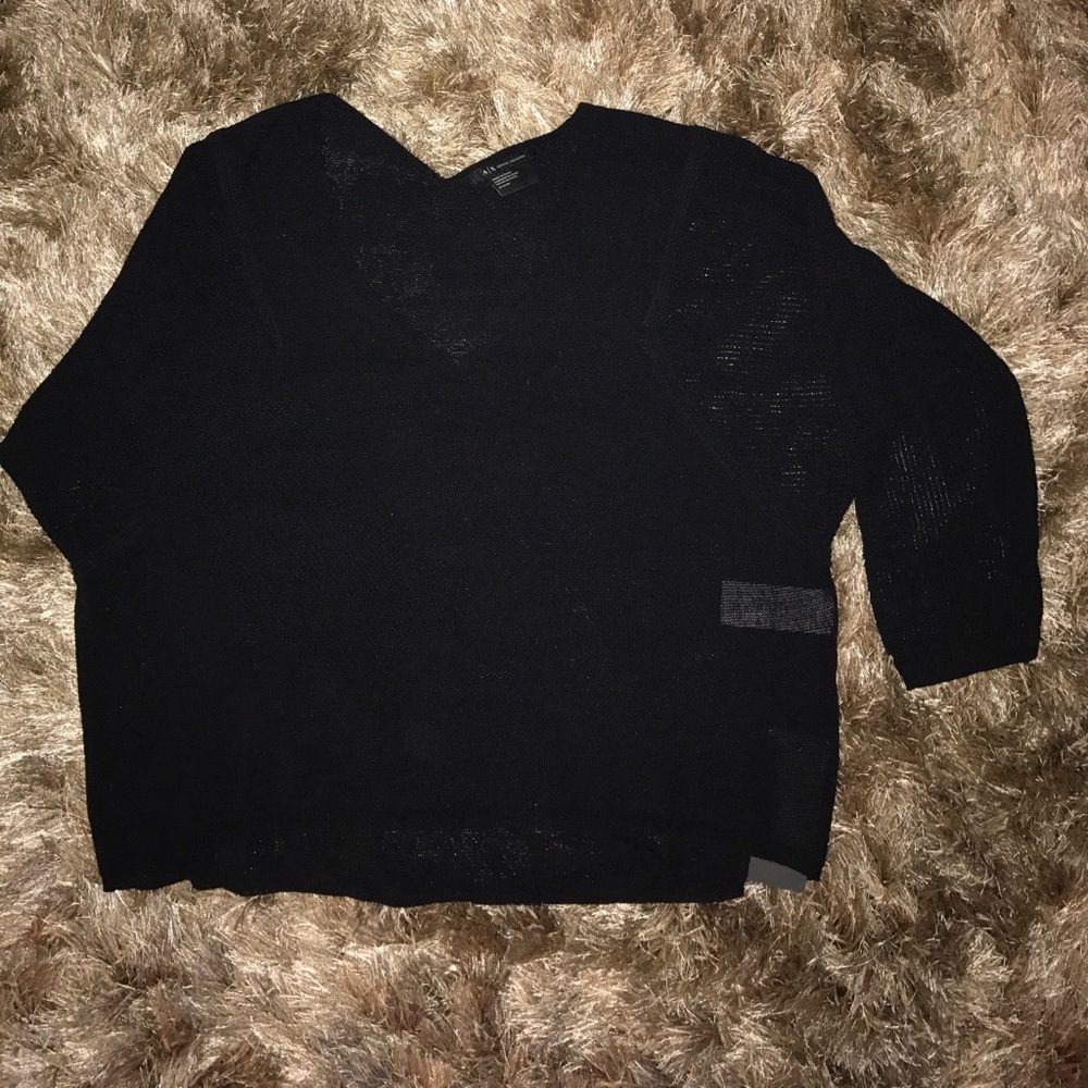 NWT A/X Armani Exchange black V-Neck