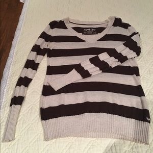 Tan and chocolate long sweater