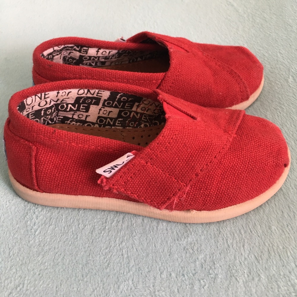 Toms red shoes