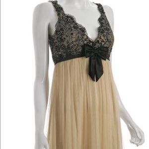 Sue Wong Evening Dress.  Silk and Lace