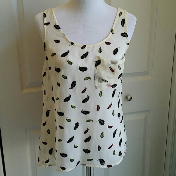 Tops - Feather Sheer Top