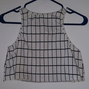 Black & white crop top