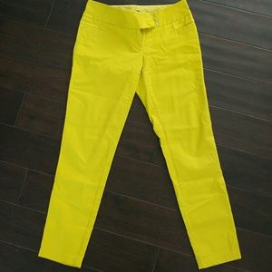 The Limited yellow twill ankle skinny trouser sz 2