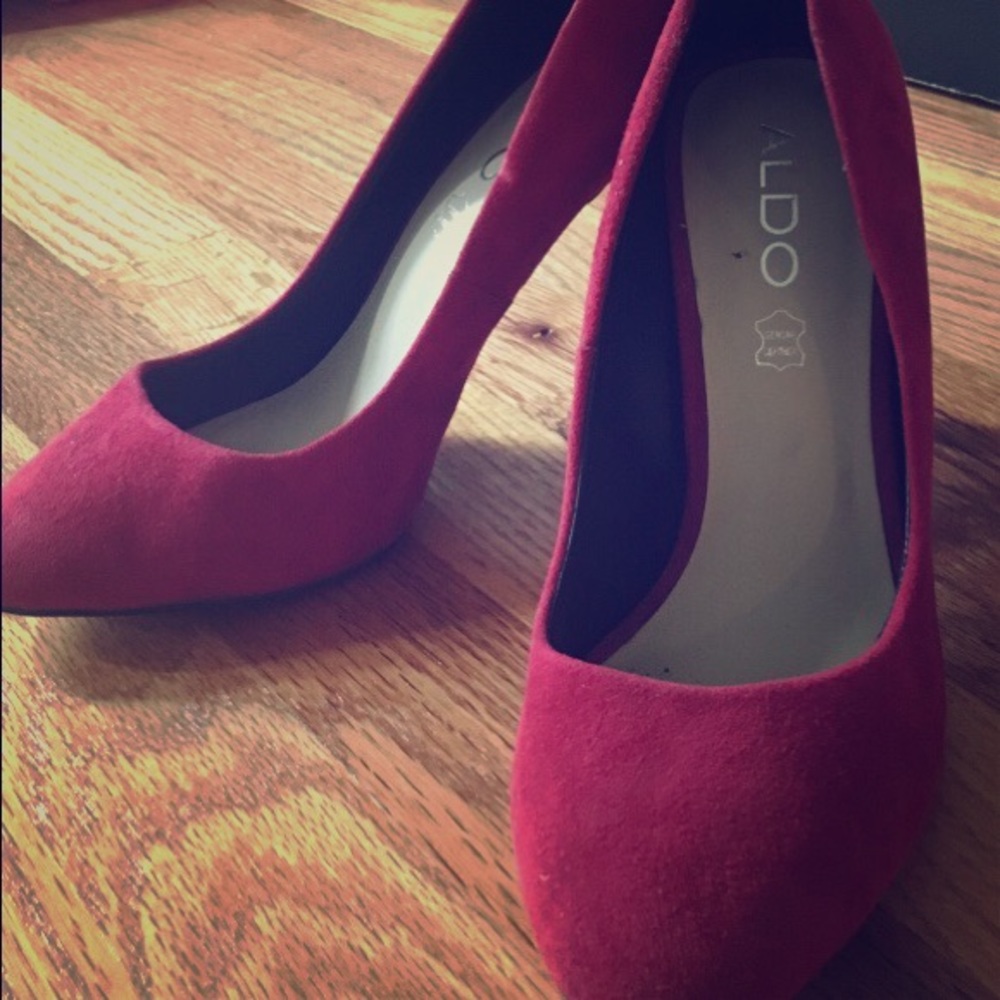 Aldo red stilettos, never worn