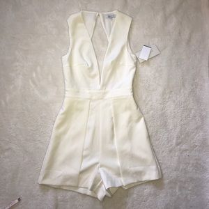 White backless romper