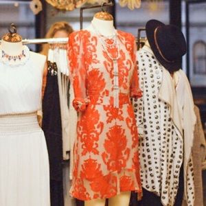 For Love And Lemons lace dress in orange