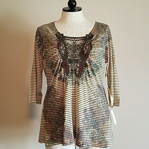 ONE WORLD 3/4 length sleeve