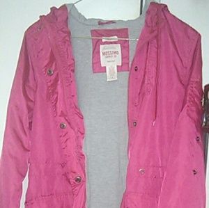 Pink raincoat hoodie