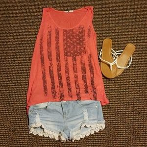 American flag tank top