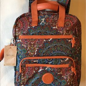 Kipling Sharpay Medium Laptop Backpack Floral NWT